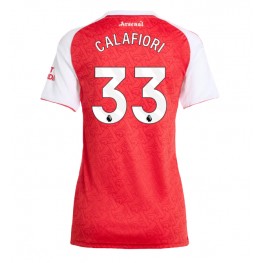 Arsenal Riccardo Calafiori #33 Thuis tenue Dames 2025-26 Korte Mouw